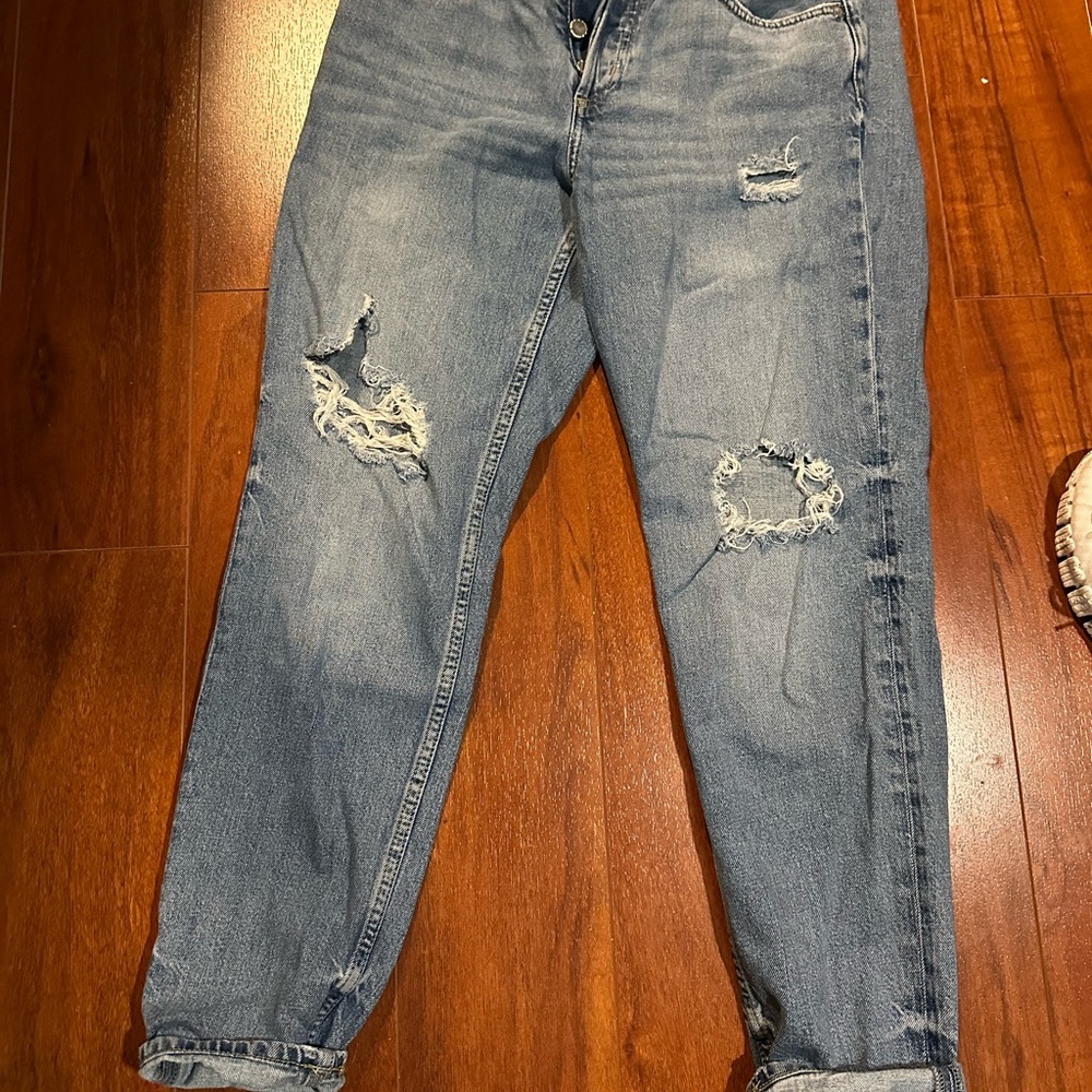 H&M Blue Distressed Women Jeans